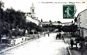 DELY-IBRAHIM - ENTREE DU VILLAGE - ROUTE DE DOUERA -1909